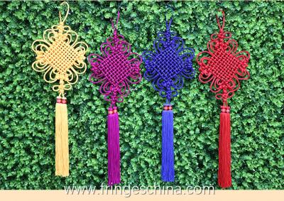 Traditional fluorescent tassels with chinese knot for home and graduation cap decoration