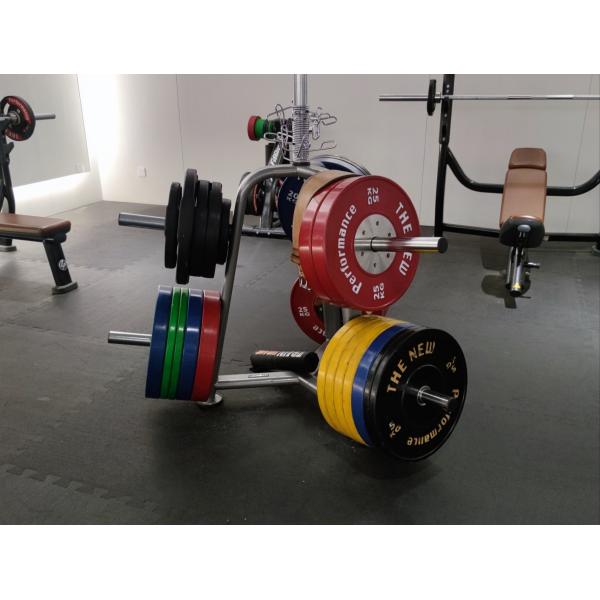 Plaques de haltères en caoutchouc de 51 mm Plaques de poids de matériel de fitness de 15 kg Noir