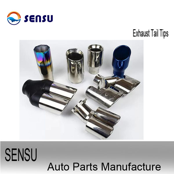Polsihed 304SS 2.5 Inlet 3 Outlet Exhaust Tip Exhaust Tail Pipe Ends