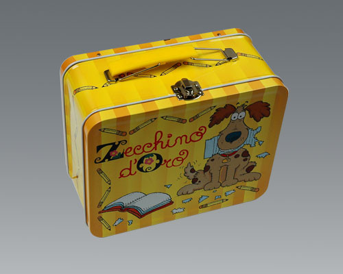 Beautiful Rectangular Tin Box , Kids Lunch Boxes Eco - Friendly Recycled Tinplate