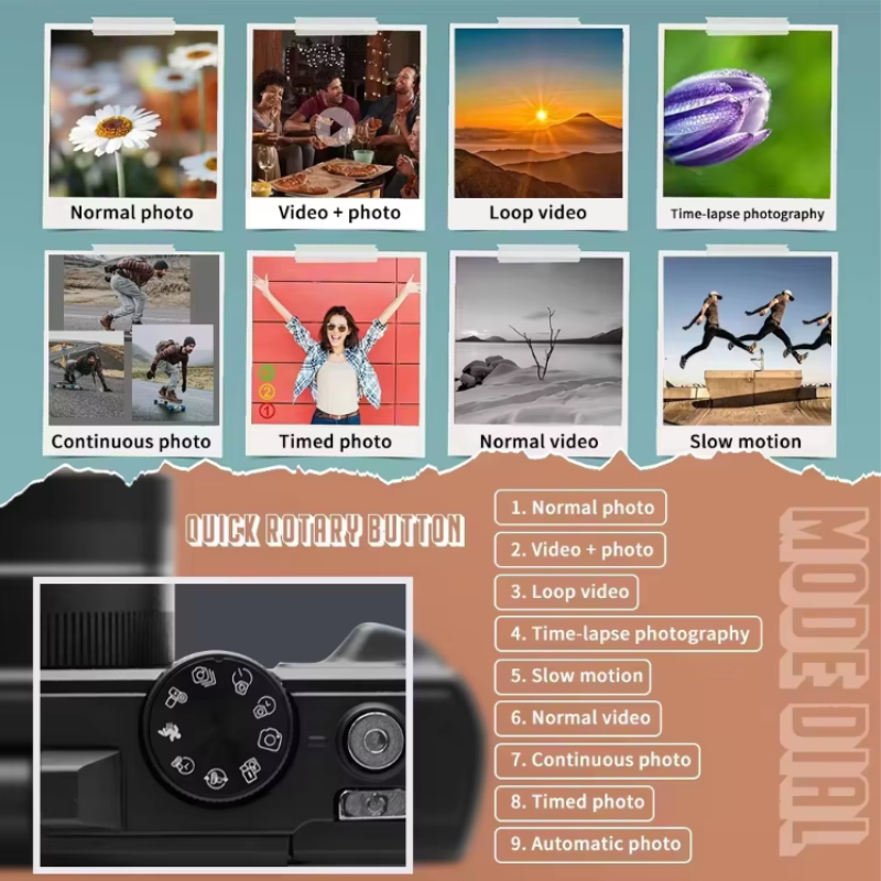 Compact Vlogging Camera 75MP 5K Digital Camera with AI Smart Face Tracking 180° Flip Screen 18X Zoom WiFi Auto Focus Vlogging