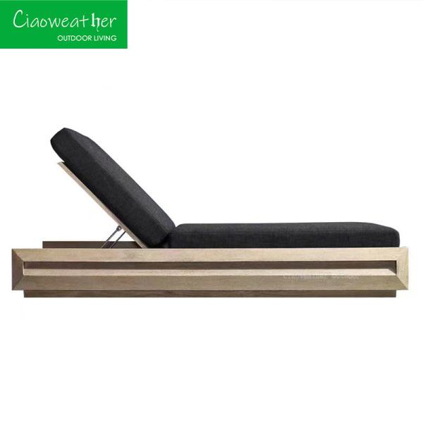 Modern Outdoor Furniture Luxury Resort Beach Chaise Villa Pool Lounge Chairs Outdoor Pool Teak Outdoor Sun Lounge Chair