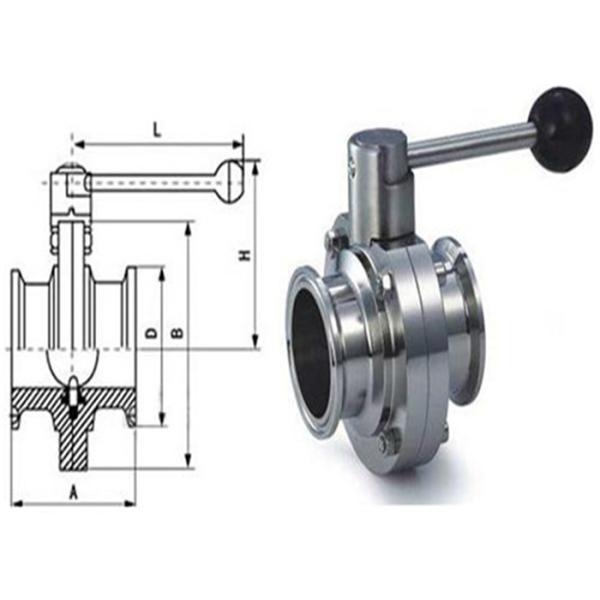 Industrial Stainless Steel Butterfly Valves For Production Line Simple Structure
