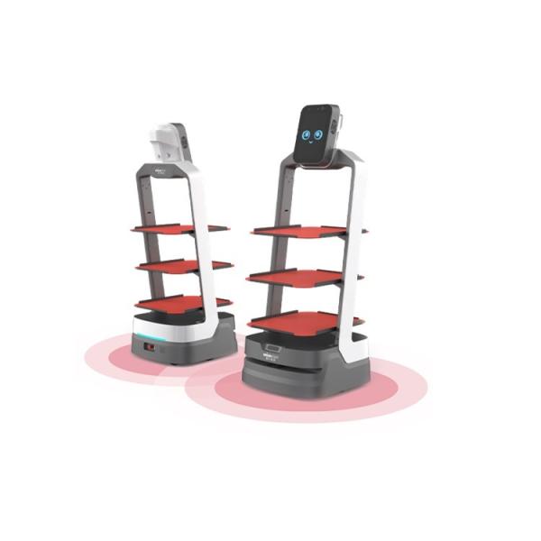 AIの人工知能サービス ロボットを持つ食糧配達ロボット ウエーター