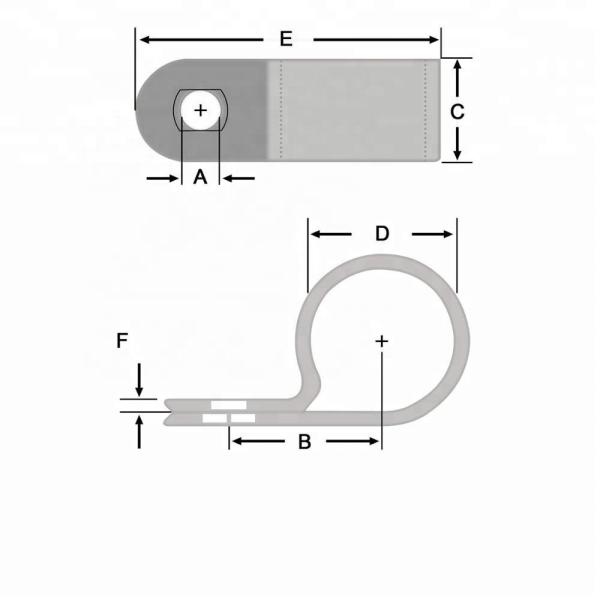 Plastic R Type Cable Clip Clamp ROHS Approved For 13.2mm Plastic Cable Clips