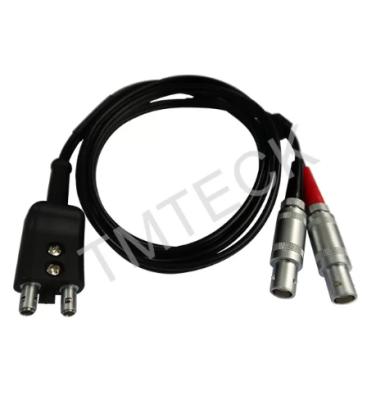 Ultrasonic Dual Cable 1.5m Length LEMO00 Plug To Dual Lemo1