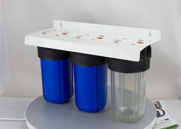 10'' big blue  whole house  water filter housings with  blue and clear sump 1'' port