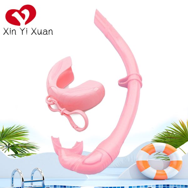 Portable breathing tube diving air exchange free swimming respirator, foldable full silicone hose, scuba diving equipment