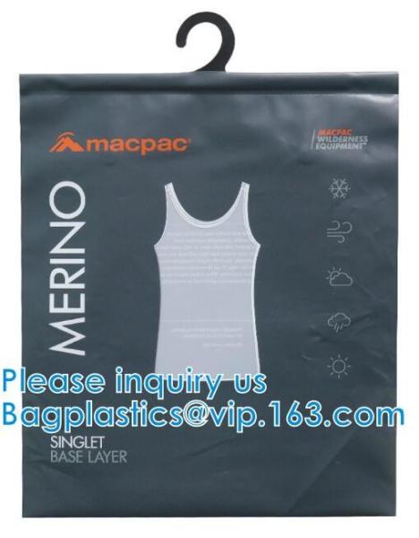 Shirt Packaging Bags, Hanger Frosted Bags, Packaging Bag Hook Hanger Bag Underwear Shirt Bag