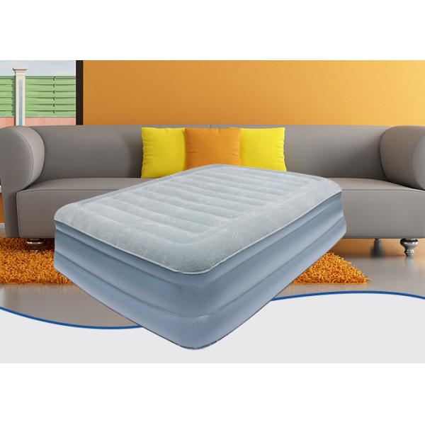 Светлый - ферзь тюфяка воздуха голубого делюкс двойного размера раздувной определяет размер раздувную на открытом воздухе мебель