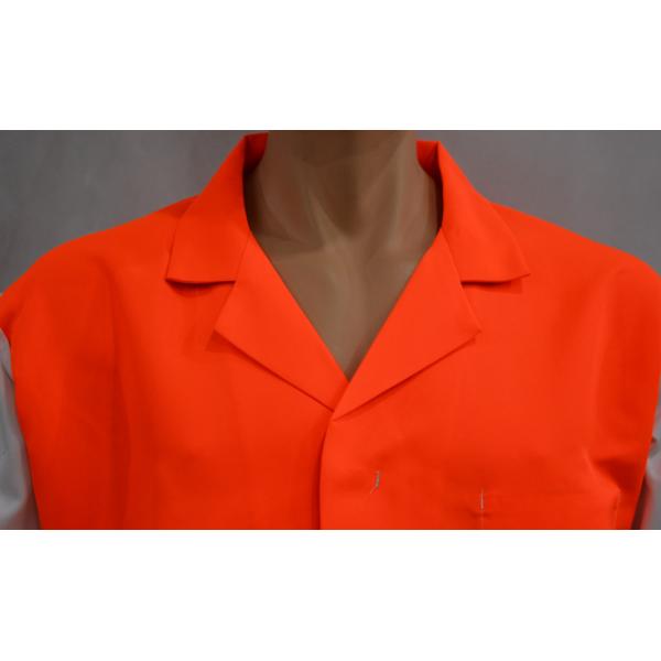 Food Dust Safety Protective Clothing Two Tone Color With Metal Snaps