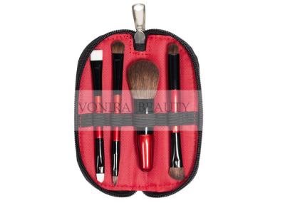 Grupo de escova da composição do curso da cor do punho do vermelho de vinho mini com cabelo sintético