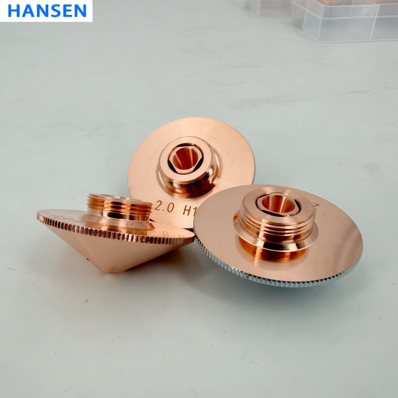 Premium D32 Laser Cutting Nozzle , High-Purity Copper Single & Double Layer Nozzle for Fiber Laser Cutting Machine , Chrome-Plated CNC Cutting Consumable