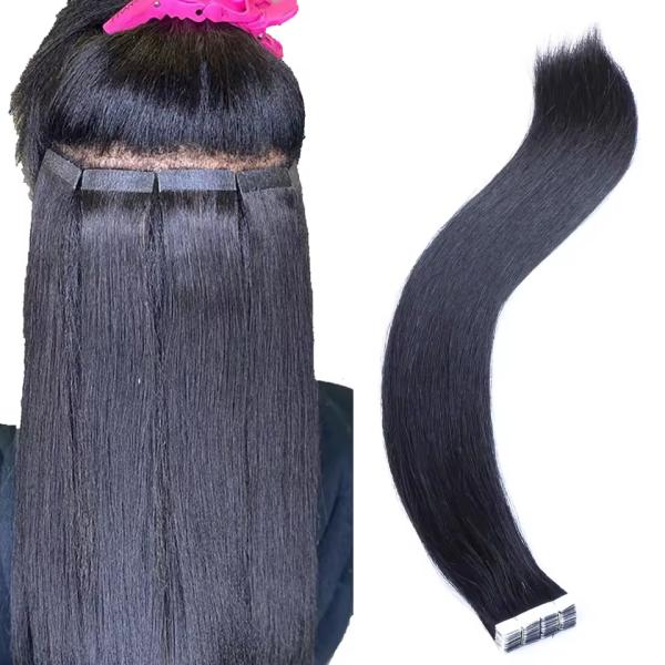 100% Remy Raw Human Hair Tape-In Hair Extension from with 60% Longest Hair Ratio