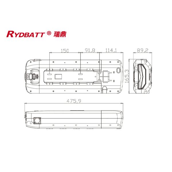 Lithium Electric Bicycle Battery Pack / 48v Bicycle Battery 18650 10S9P 23.4Ah