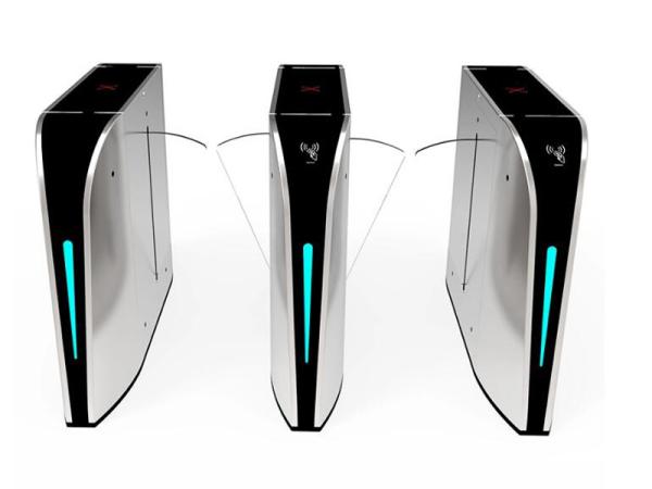 Bidirectional RS232 Flap Barrier Turnstile For Metro and Airport
