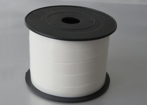 10mm X 50y White lacquer PP Laminated Curled ribbon For Supermarket , Cosmetics Shops
