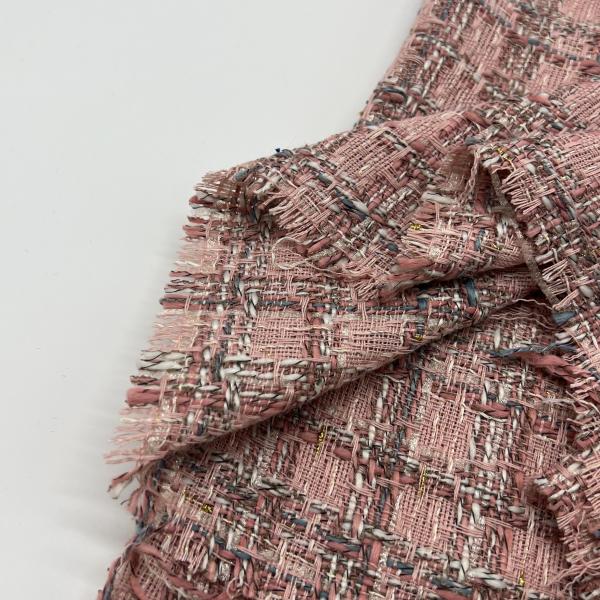 100% Polyester Medium Weight Tweed Linen Fabric Low Shrinkage  146CM 307GSM S08-049