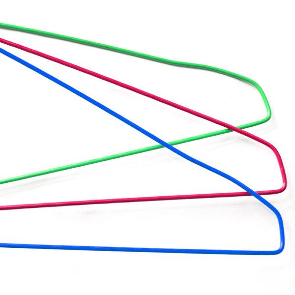Metal Wire Disposable Q235 Blue Coat Hangers In Bulk