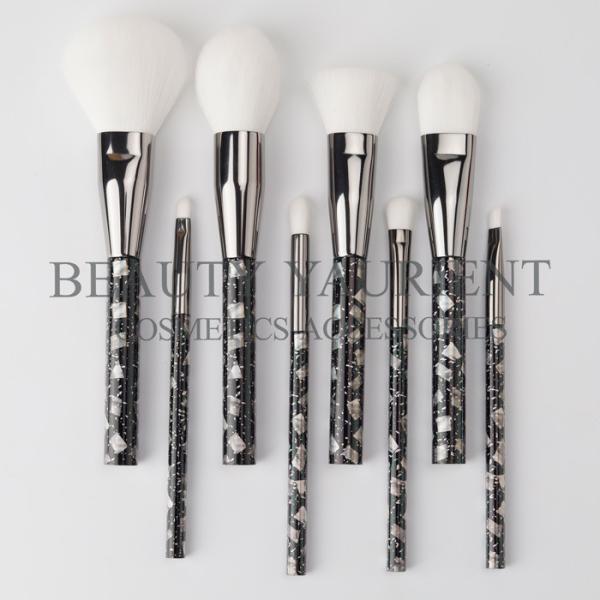 SA8000 17.8cm Private Label Makeup Brushes Tools With Heat Transfer Plastic Handle