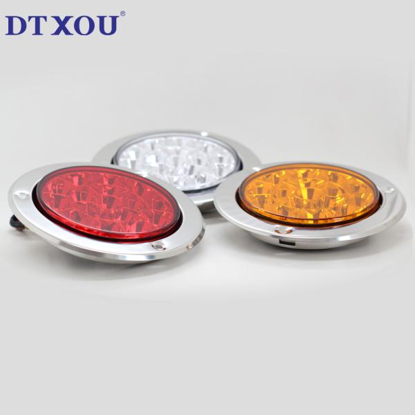 Auto Tail Lamp Truck LED Rear Tail Light Red round trailer Stop light Tail Turn signal light