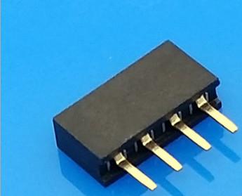 2.0mm Pitch Vertical DIP Female Header Connector with Gold - plated Contact