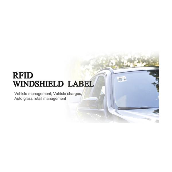PVC PET UHF RFID наклейка для ветрового стекла с напечатанным номером для управления транспортным средством