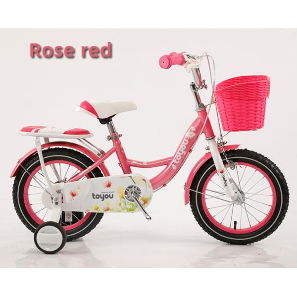 Personnalisation 12 14 16 18 pouces vélo pour enfants avec roues d'entraînement et panier en plastique de couleur correspondante