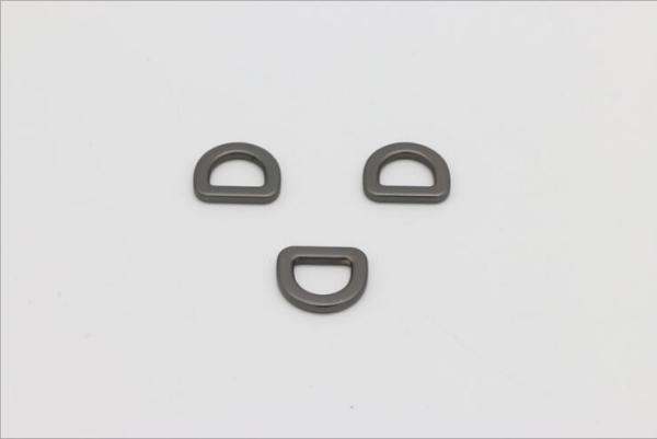 New style matte gun metal color flat meat d ring buckle 12 mm for bags