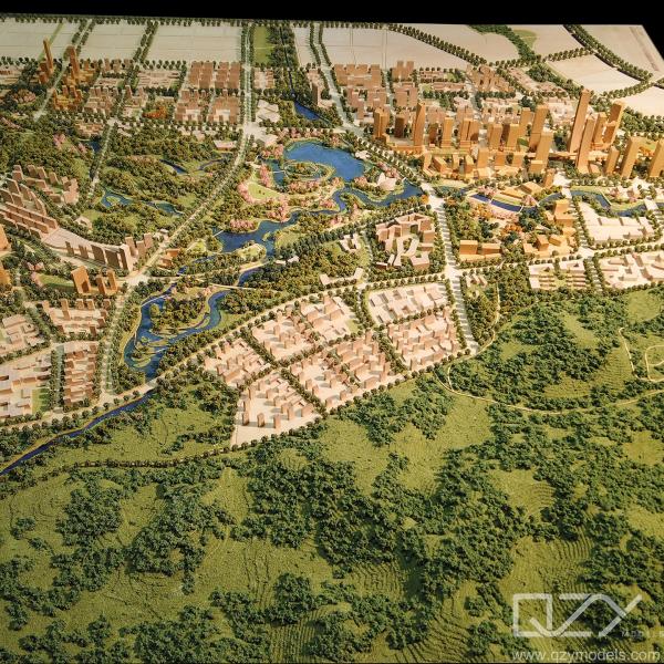 Архитектура ландшафт Городское планирование Модель Aecom 1/2500 Озеро Мэйси Городской дизайн