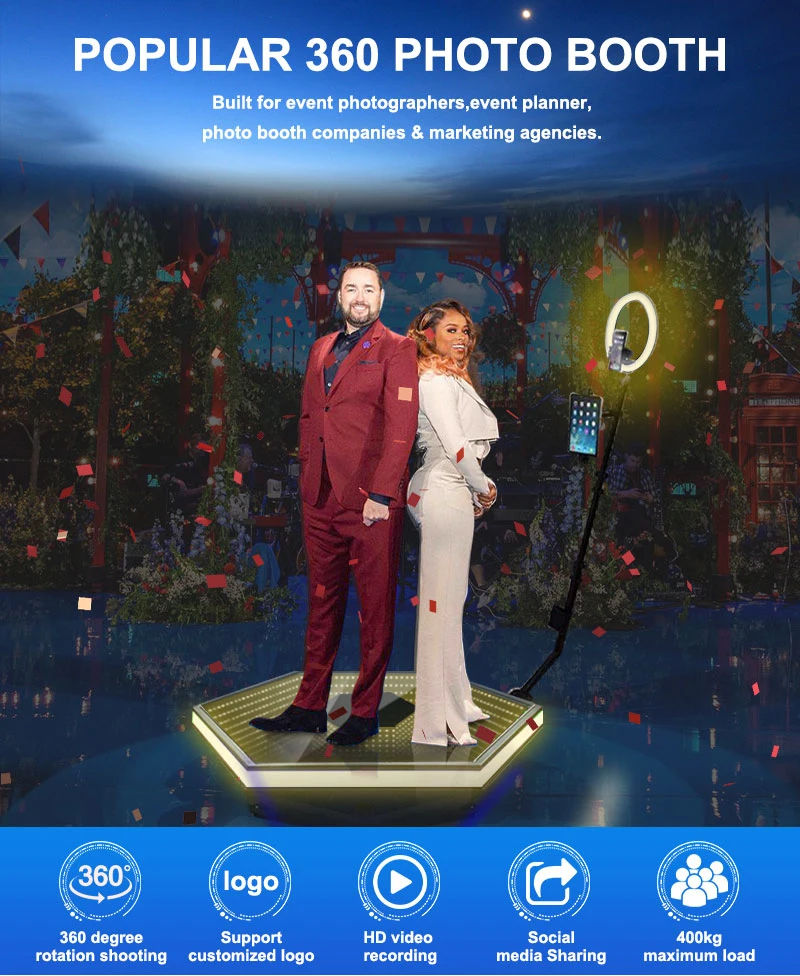 Selfie поворачивая автоматическую платформу 360 Selfie для свадебного банкета дня рождения