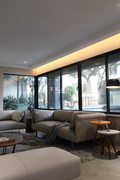 Italy Contemporary Simple Designed Modern Home Living Room Furniture Leather Sofa Set