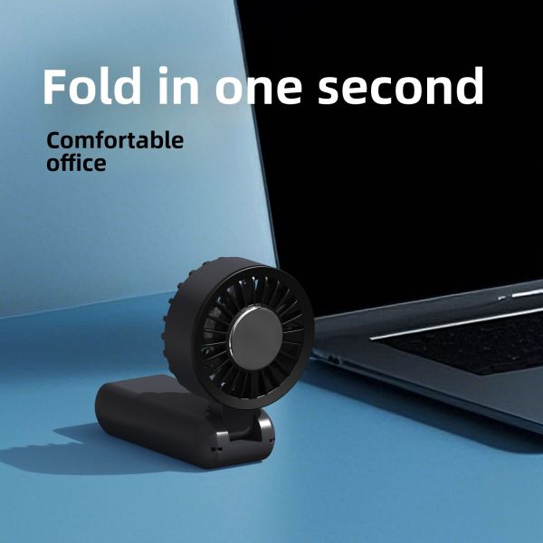 2000mAh Battery Brushless Motor Foldable Design Mini Portable Handheld USB Fan