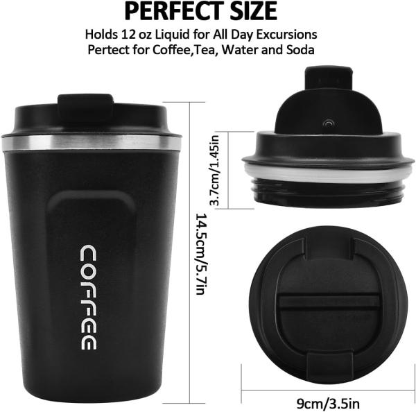 Customized Reusable Double Walled Insulated Mug Coffee Cups 510ml 380ml