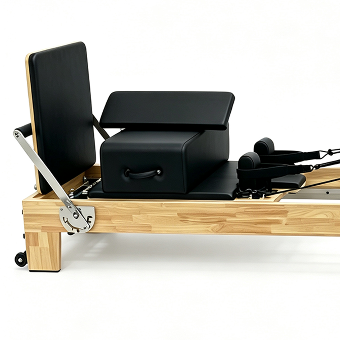 Commercial Rubber Wooden Pilates Reformer Machine For Workout OEM
