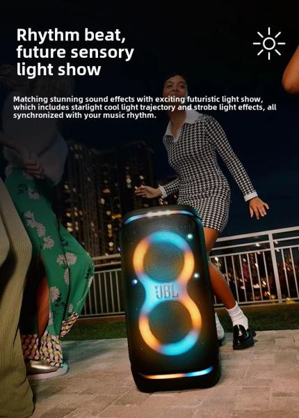 Original JBL PARTYBOX 320 haut-parleur puissant Pro Sound Futuristic Lightshow jusqu'à 18 heures de temps de jeu pour l'extérieur haut-parleur Bluetooth portable Karaoké de grande fête