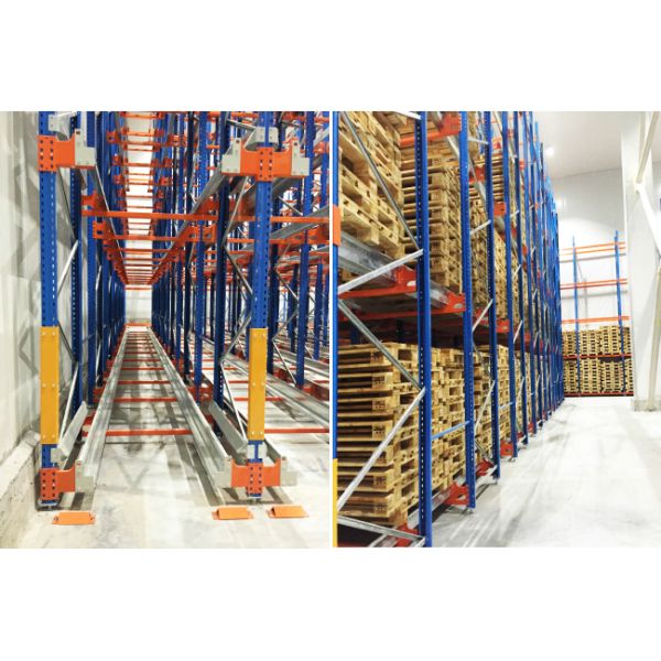 Two Way Radio Shuttle Racking Pallet Runner Rack System For Cold Storage Cold Chain
