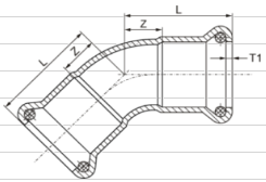 22.5 Degree Elbow Carbon Steel Press Fittings Carbon Steel Tube Fittings