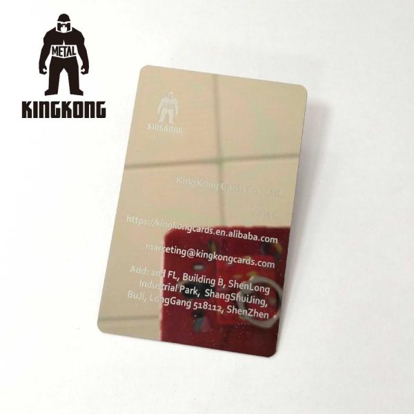 Anti cartões do espelho da impressão digital, cartões de aço inoxidável 85x54mm