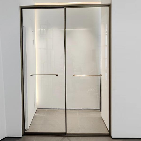 SUS304 Profil d'extrusion minimaliste en acier inoxydable pour porte coulissante double