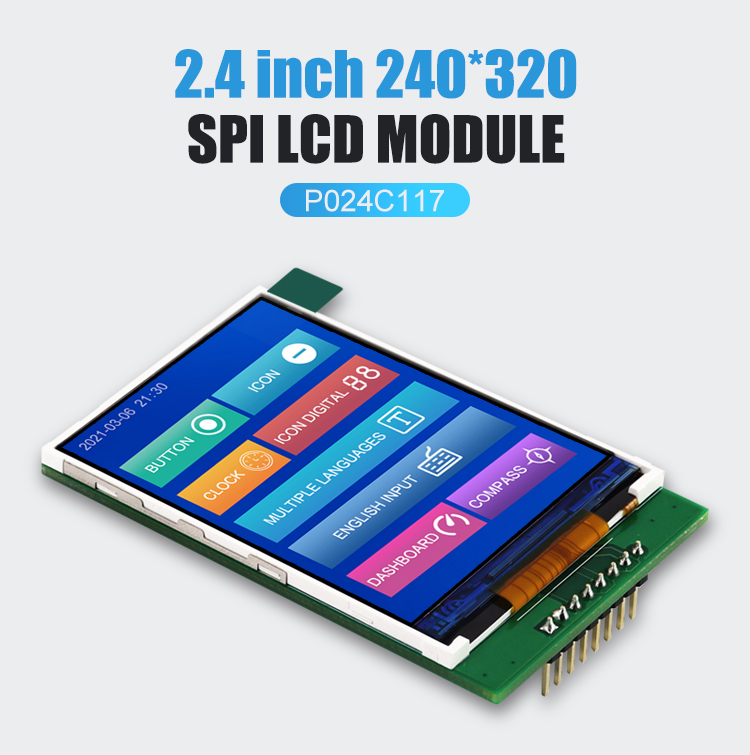 Polcd ST7789V2 Tft 2,4-дюймовый сенсорный TFT-экран 260 нит, цвет 262K