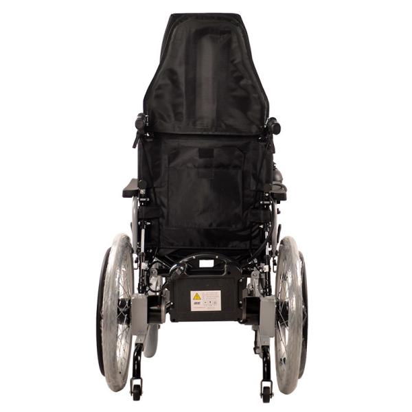 20km 6km/h Four Wheel Drive Wheelchair , 500W One Step Folding Electric Wheelchair