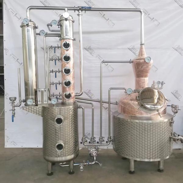 Equipo de destilación de alcohol de cobre rojo de 24 kW GHO 150L