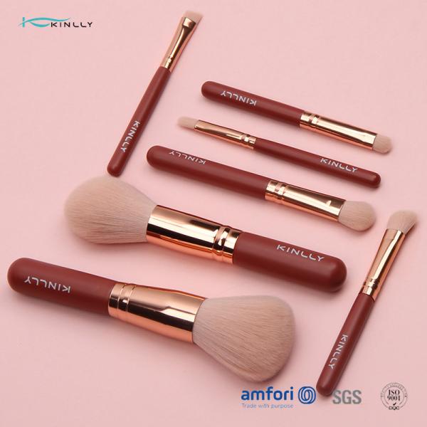 OEM 7PCS Red Makeup Brush Gift Set For Eye Shadow