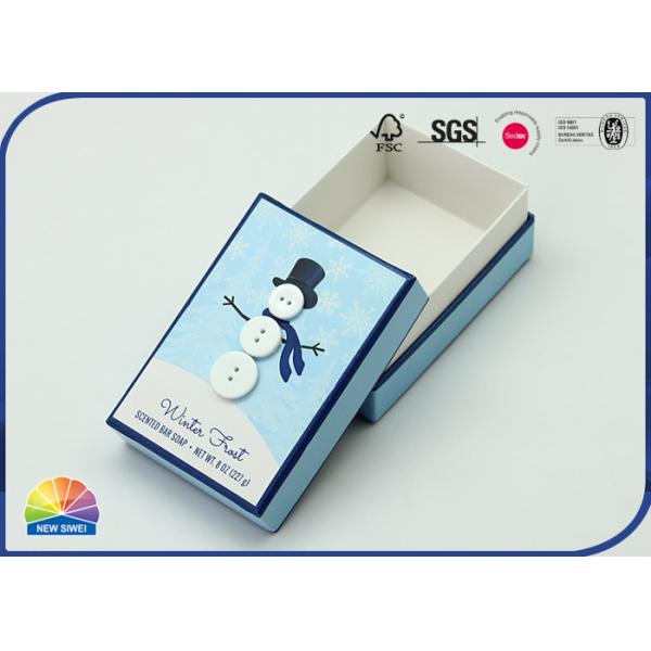 Коробка плеча снеговика 350gsm C1S бумажная твердая застегивает украшенный