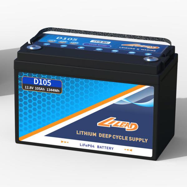 Dual Lifepo4 12v Lithium Ion Boat Battery 12v 105ah Lithium Leisure Battery