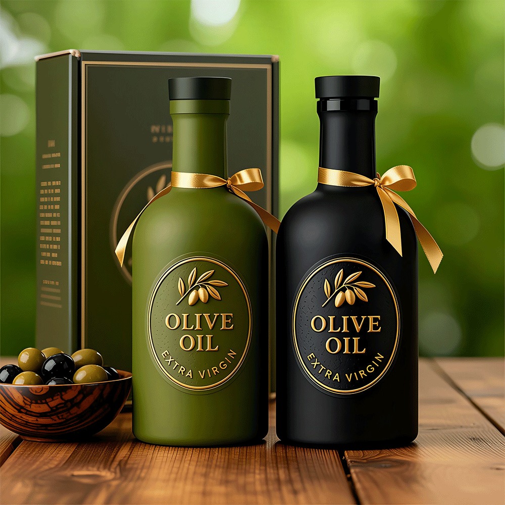 750ml Food Grade Olive Oil Custom Glass Bottles For Bulk Packaging