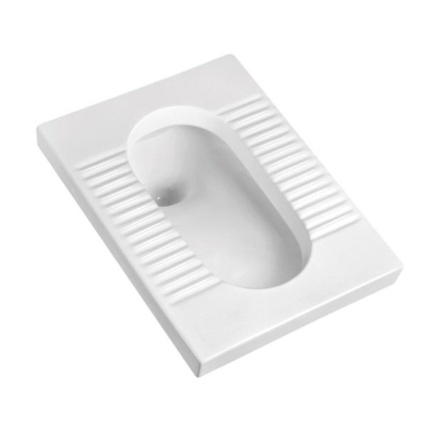 Toilet Customized Size Squatting Pan 100% Ceramic Material