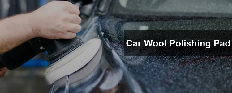 Yellow White Wool Pad For Car Polishing , Multipurpose Car Cleaning Supplies