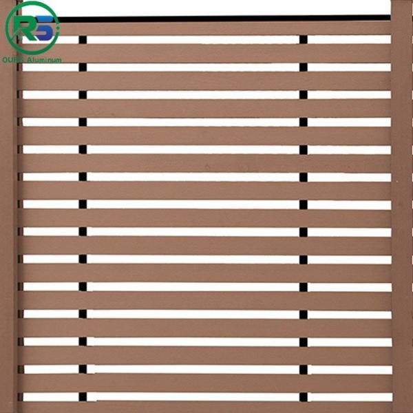 Aspen Slatted Premium Composite Aluminum Fence Panels Horizontal Slats Durable Screen